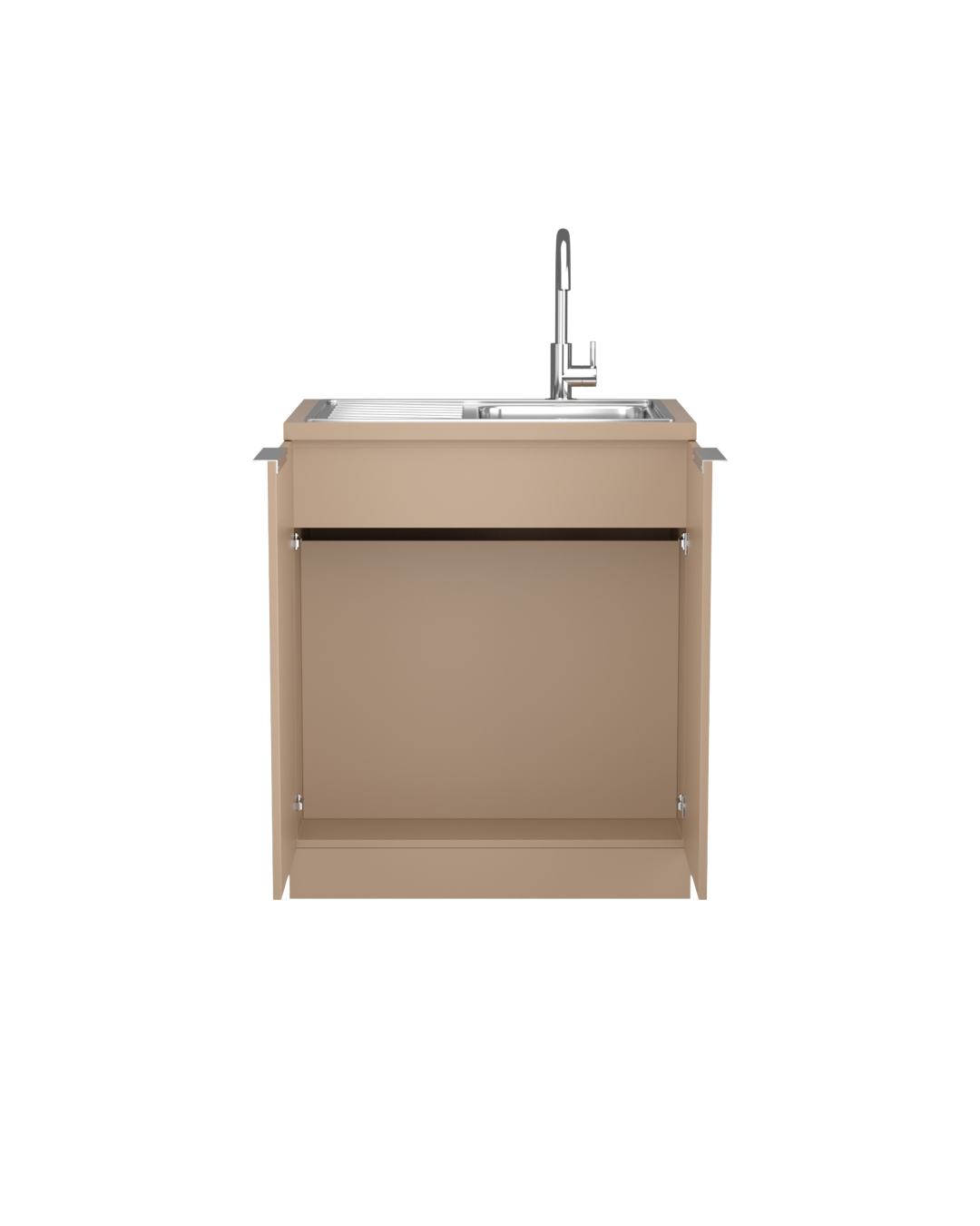 Colorbar-pesupaikka - Beige pesukaappi - Kromattu allas